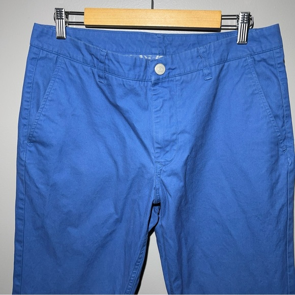 Bonobos Pants Mens 33x32 Blue Straight Fit Chinos Preppy Casual - Picture 2 of 11